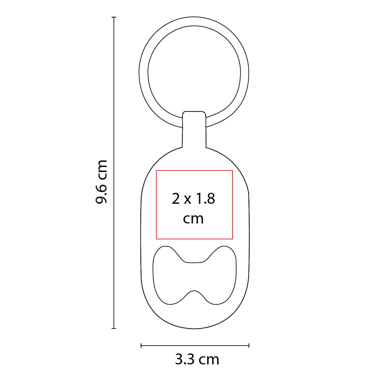 DPO 050 G LLAVERO DESTAPADOR TELSEN gris metalico