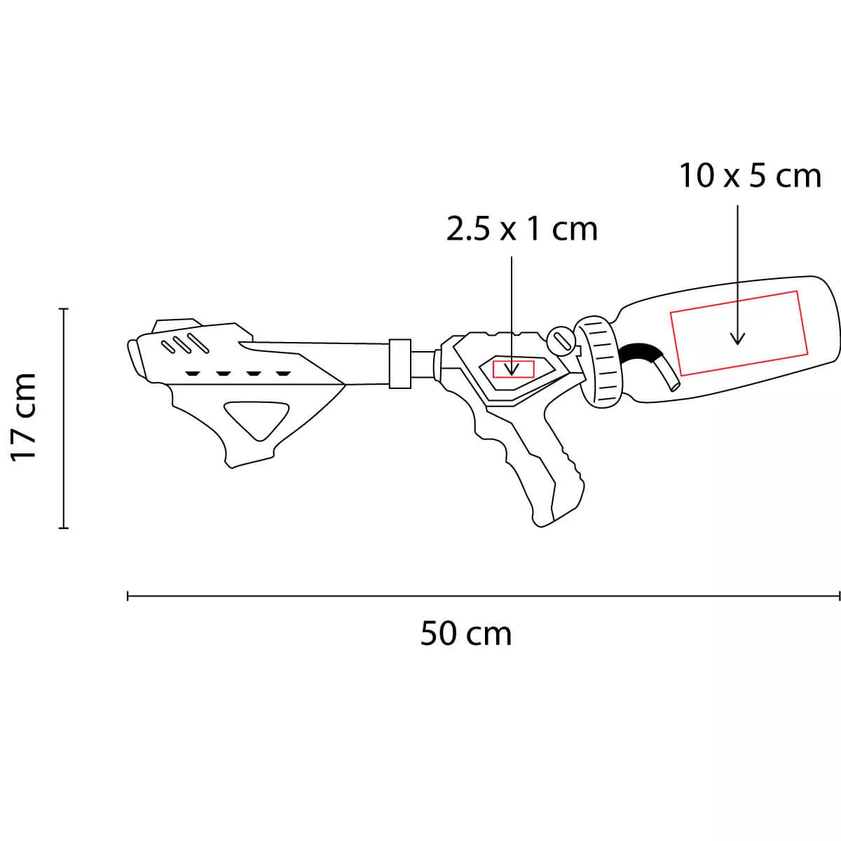 GM 029 B PISTOLA DE AGUA AQUA SKY blanco