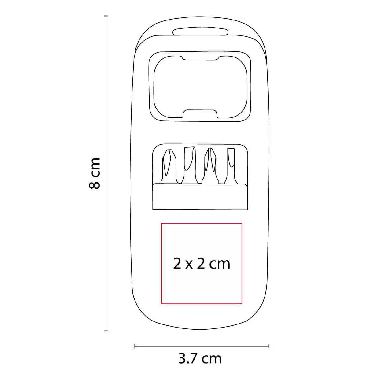 HER 043 R DESARMADOR-DESTAPADOR KIOWA rojo