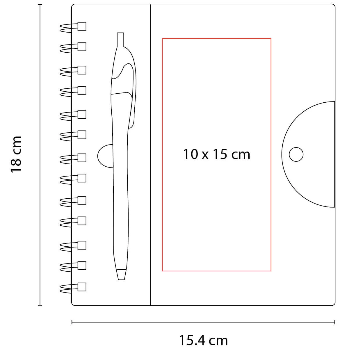 HL 1400 R LIBRETA BREKA rojo traslucido