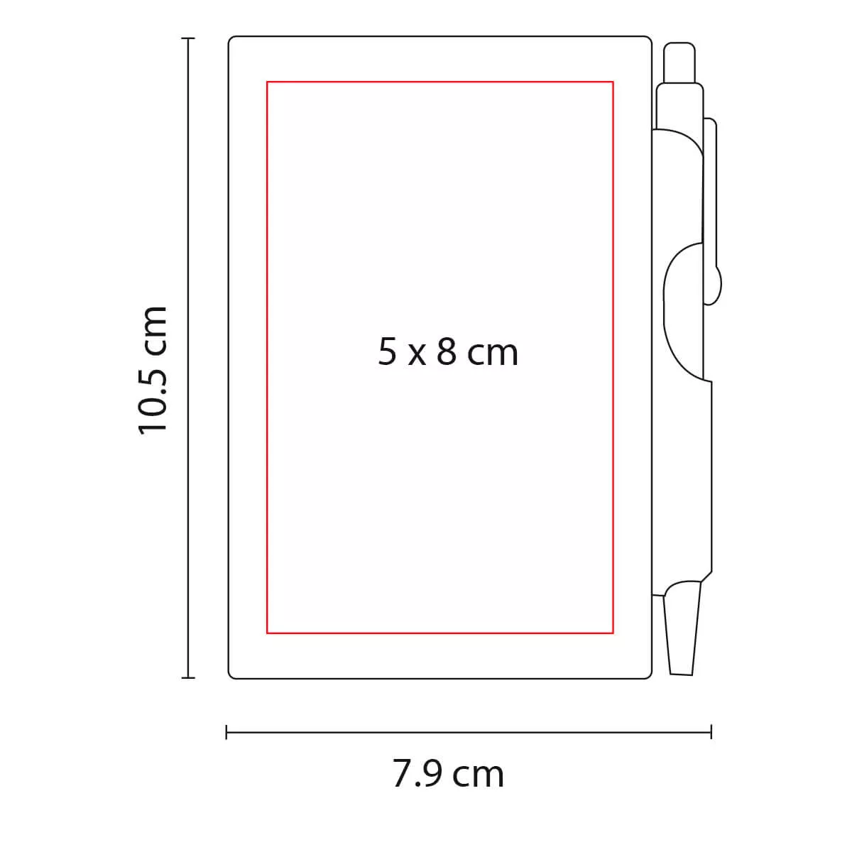 HL 2720 R BLOCK DE NOTAS CON BOLíGRAFO rojo