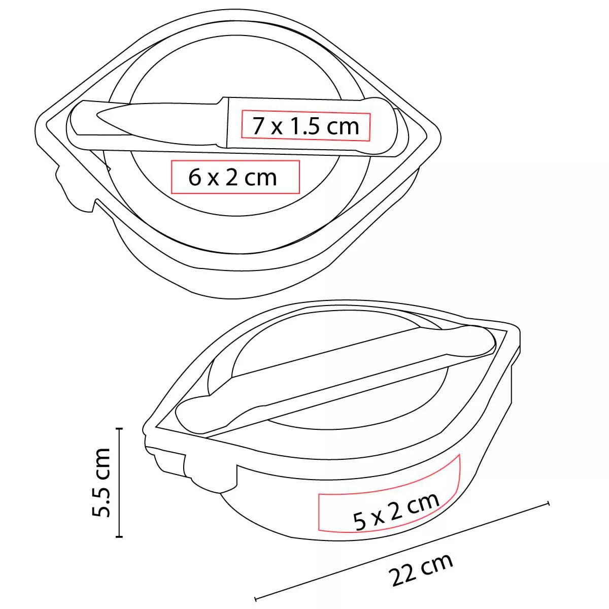 KTC 008 B LONCHERA BENTO blanco