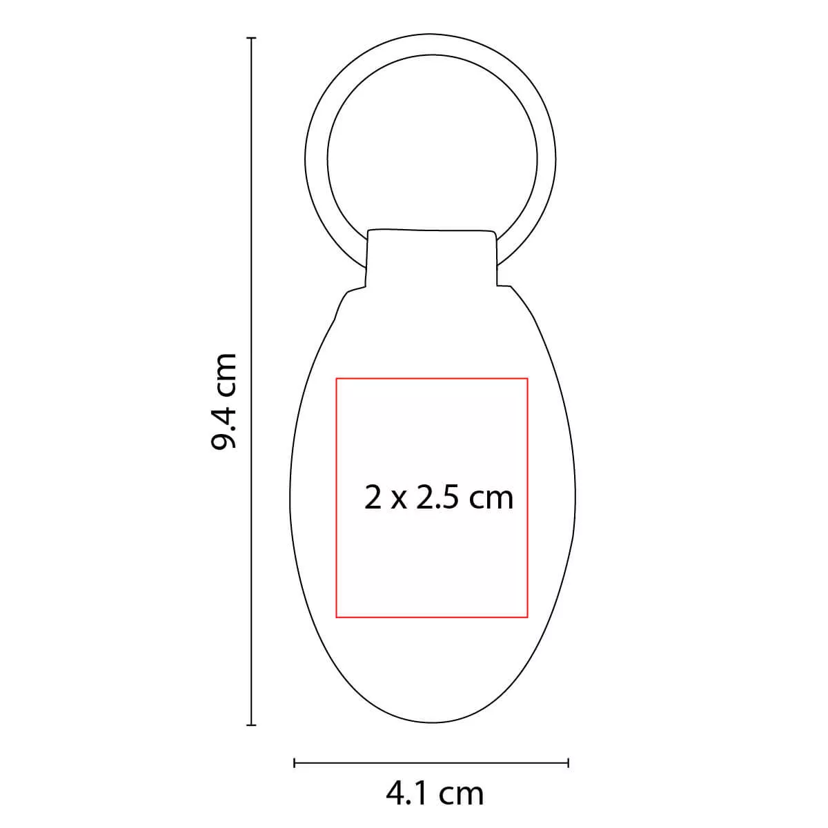 M 3400 R LLAVERO MINDEL rojo