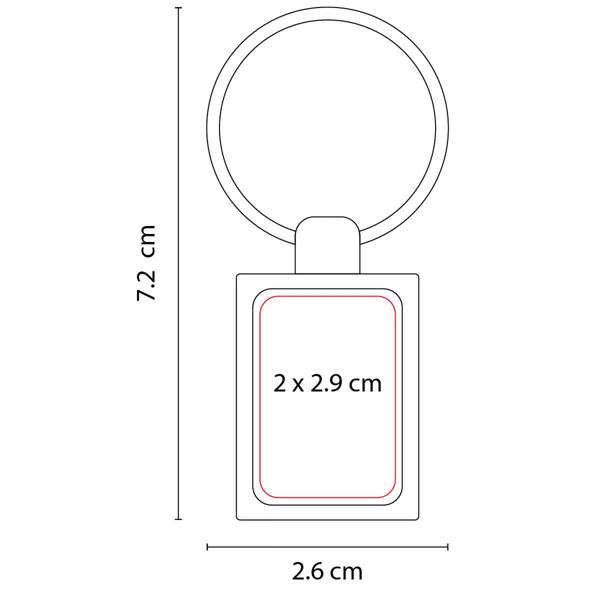 M 63282 LLAVERO SQUARE plata