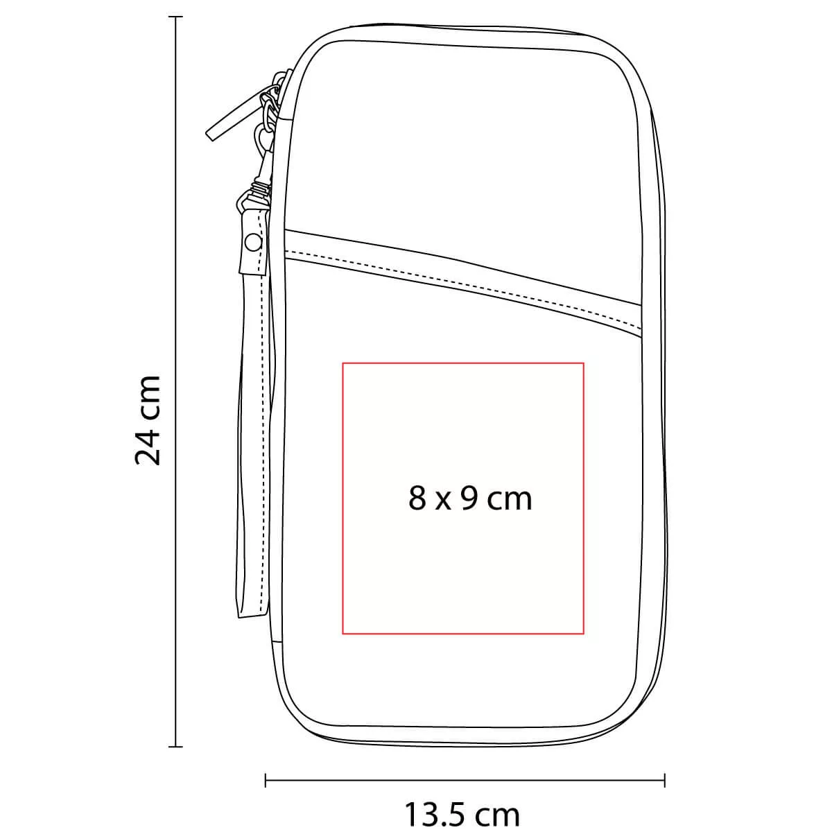 M 80640 N PORTA PASAPORTE SKANA negro