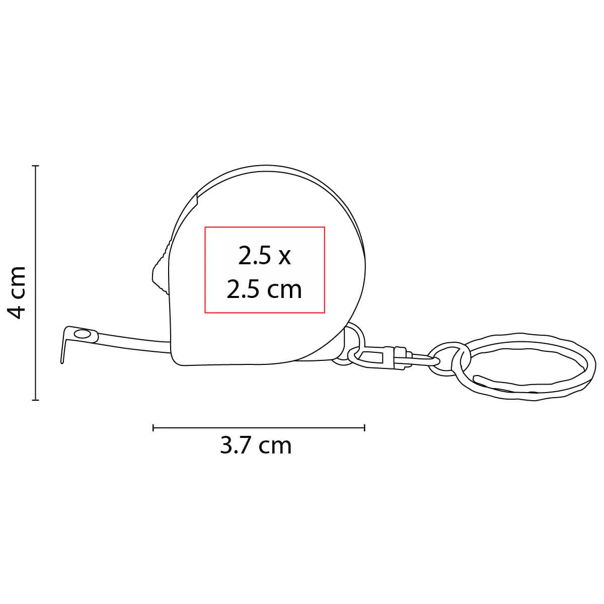 PRO 018 R LLAVERO FLEXóMETRO MEASURE rojo