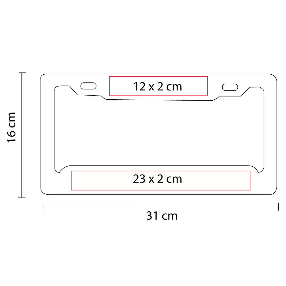 PRO 024 N PORTA PLACA negro