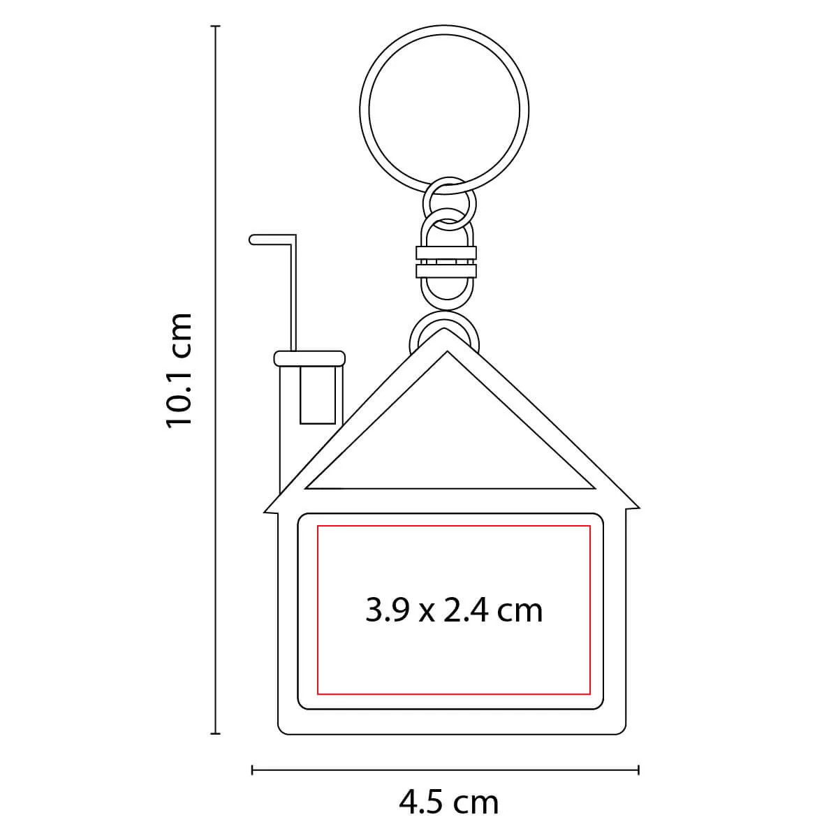 PRO 034 LLAVERO FLEXóMETRO CASITA blanco