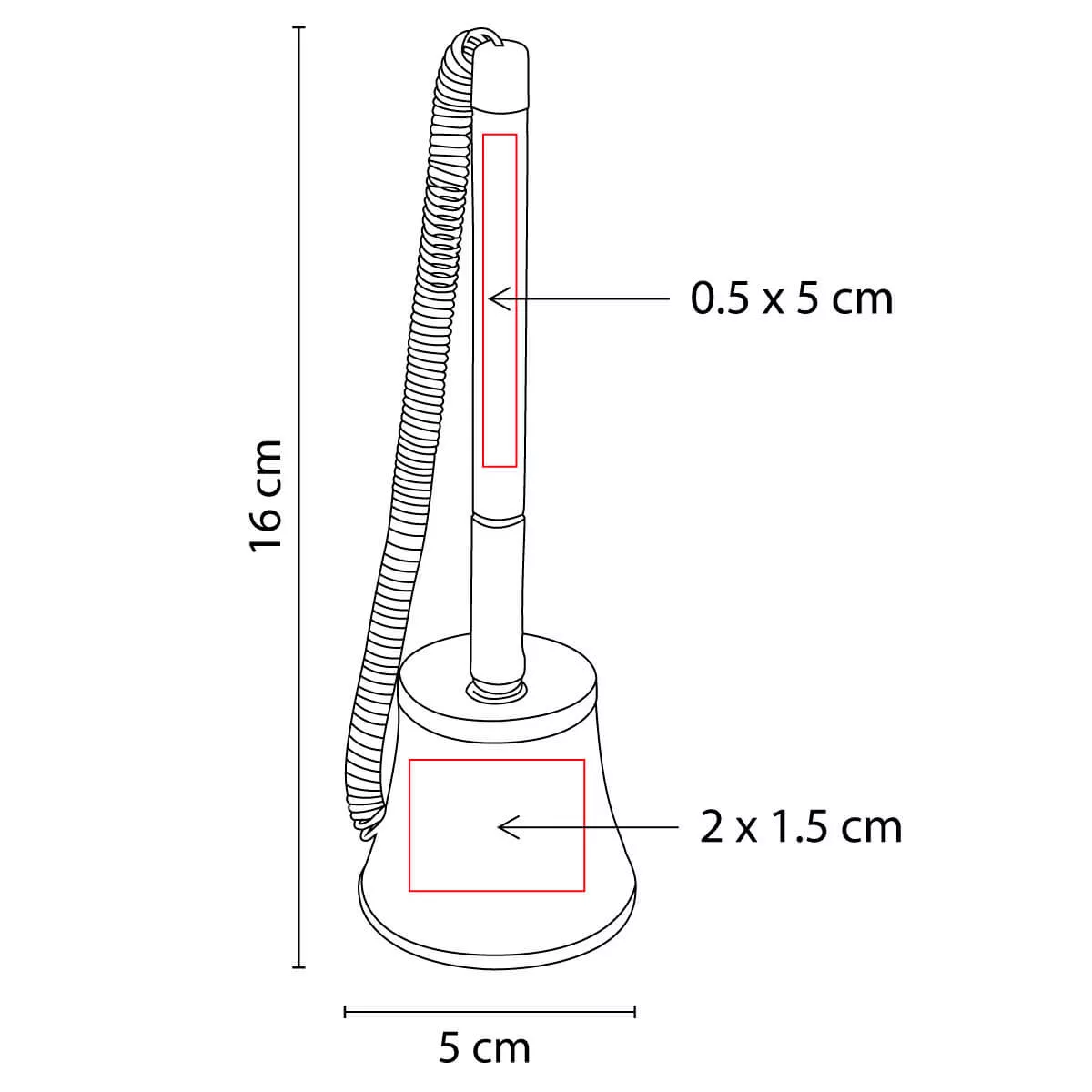 SH 2115 R BOLíGRAFO CON BASE MINOS rojo