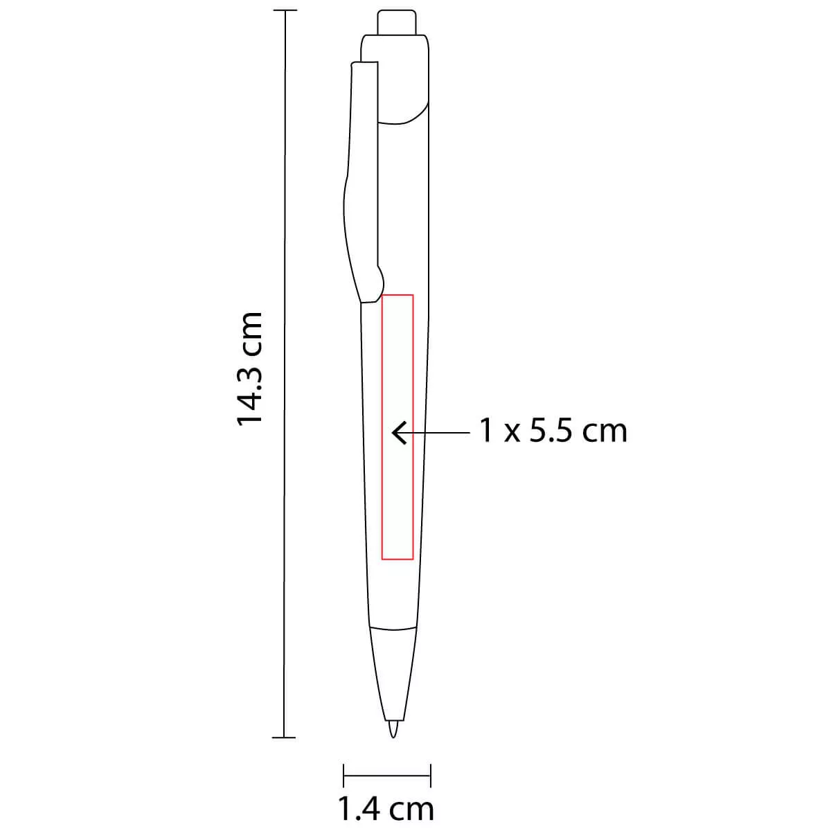 SH 2550 R BOLíGRAFO SONIX rojo