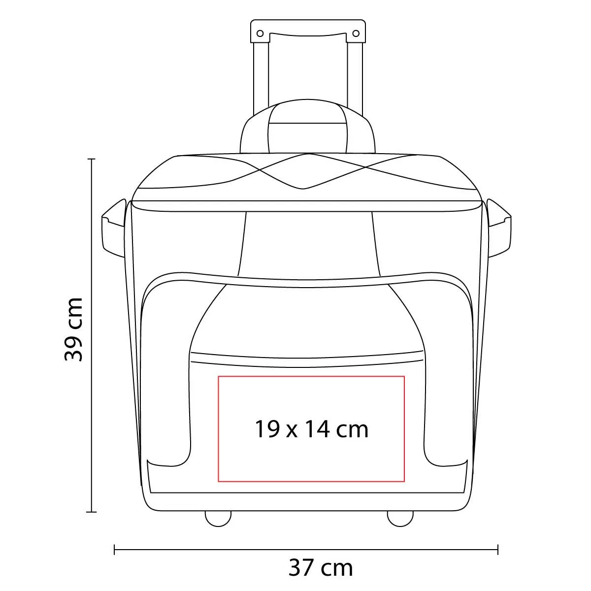 SIN 063 R HIELERA TROLLEY OSLO rojo