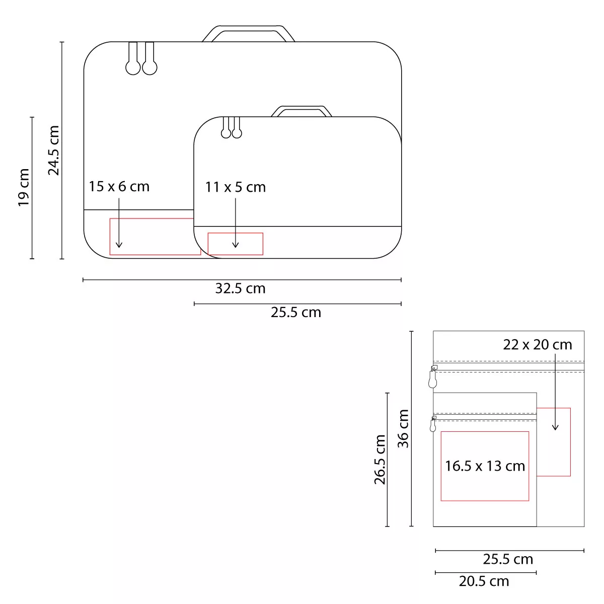 SIN 870 N SET ORGANIZADOR DE VIAJE CAVTAT negro