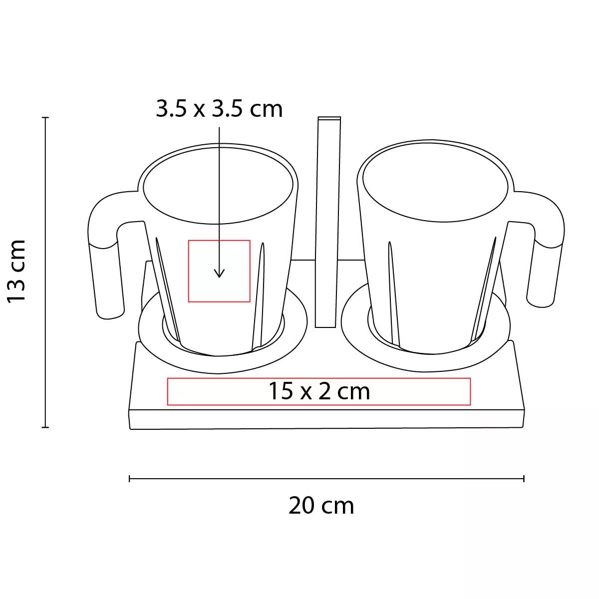 TAZ 029 B SET DE TAZAS IWAO blanco