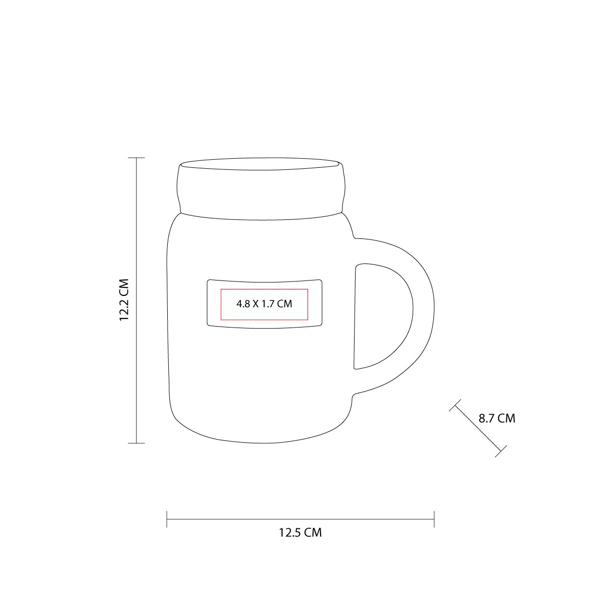 TAZ 054 B TAZA ILMA blanco