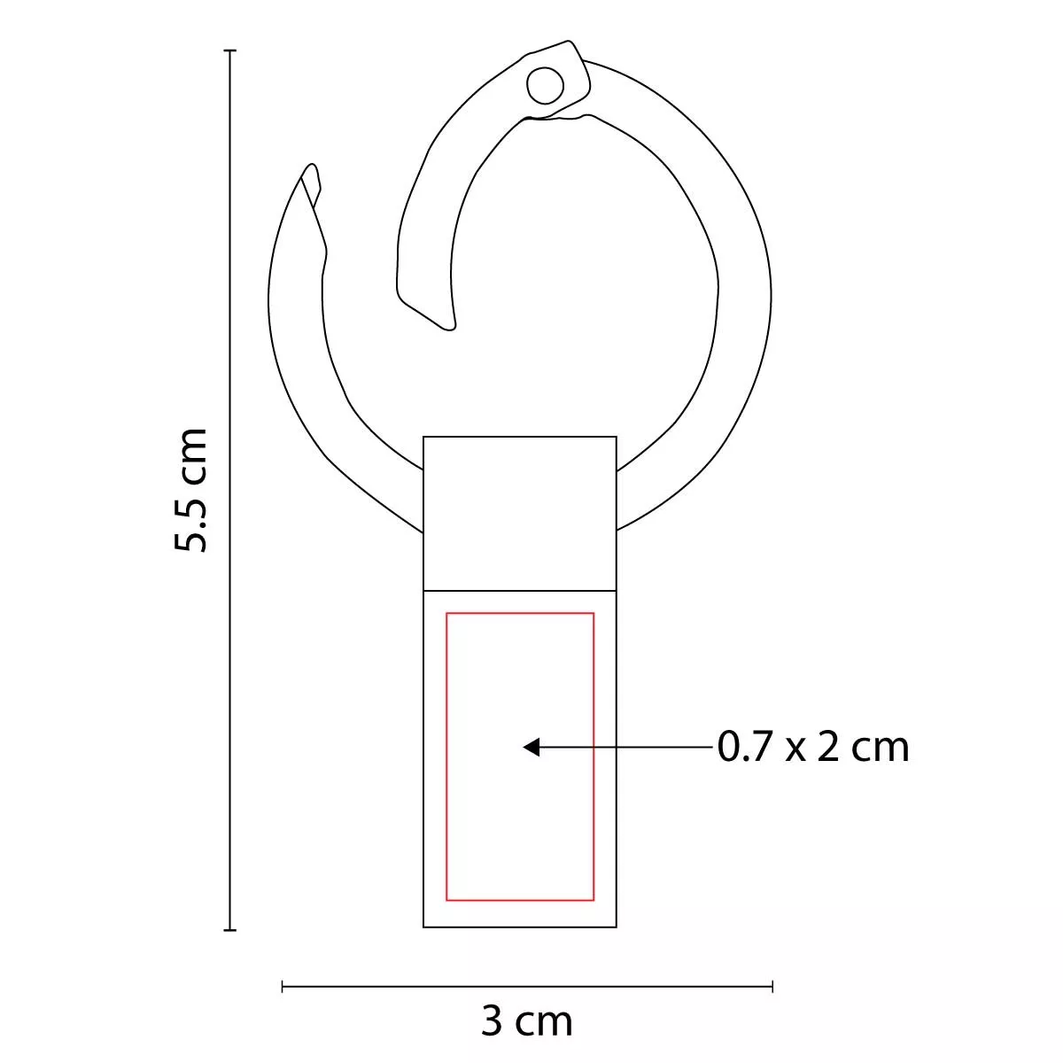 USB 080 G USB HARSTAD 8 GB gris metalico