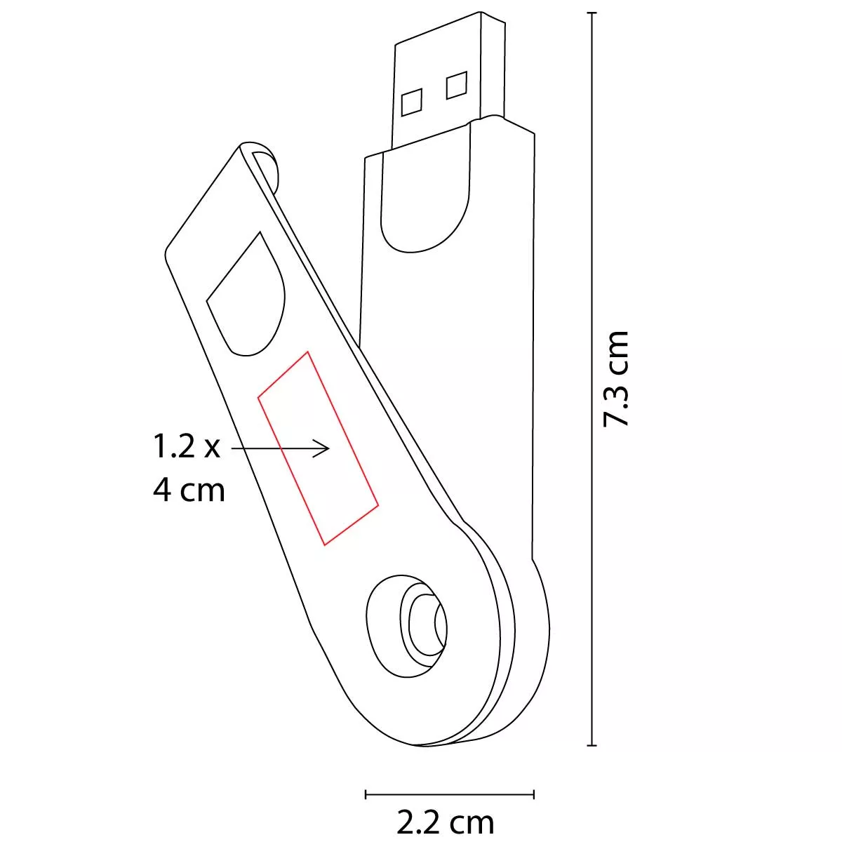 USB 093 B USB GAMKA 16 GB blanco